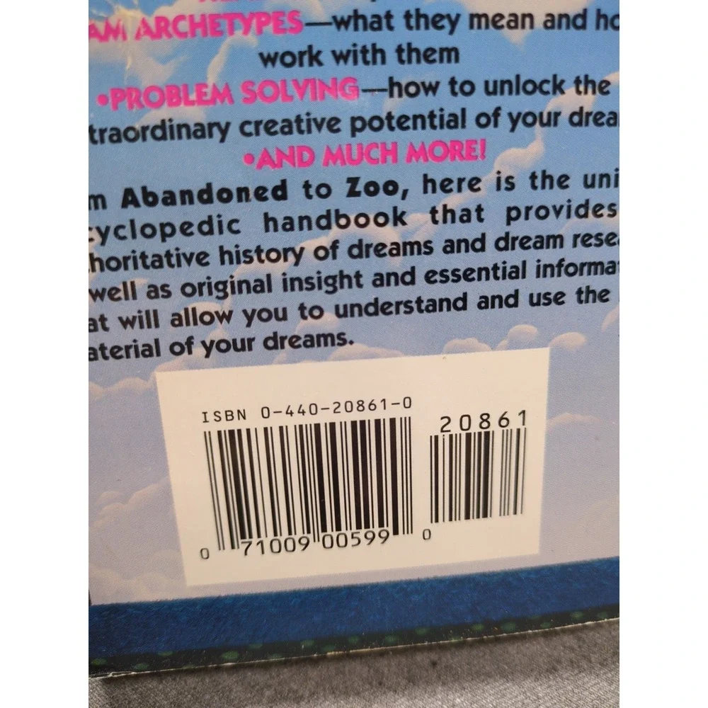 Dream Dictionary Guide To Dreams & Sleep Experiences Tony Crisp VTG 1991 Dell PB